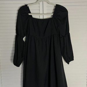 PRETTYGARDEN Women's Fall Long Puff Sleeve Babydoll Dress Casual